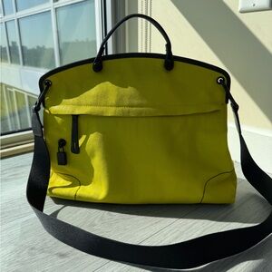 Furla Yellow and Black Messenger Tote